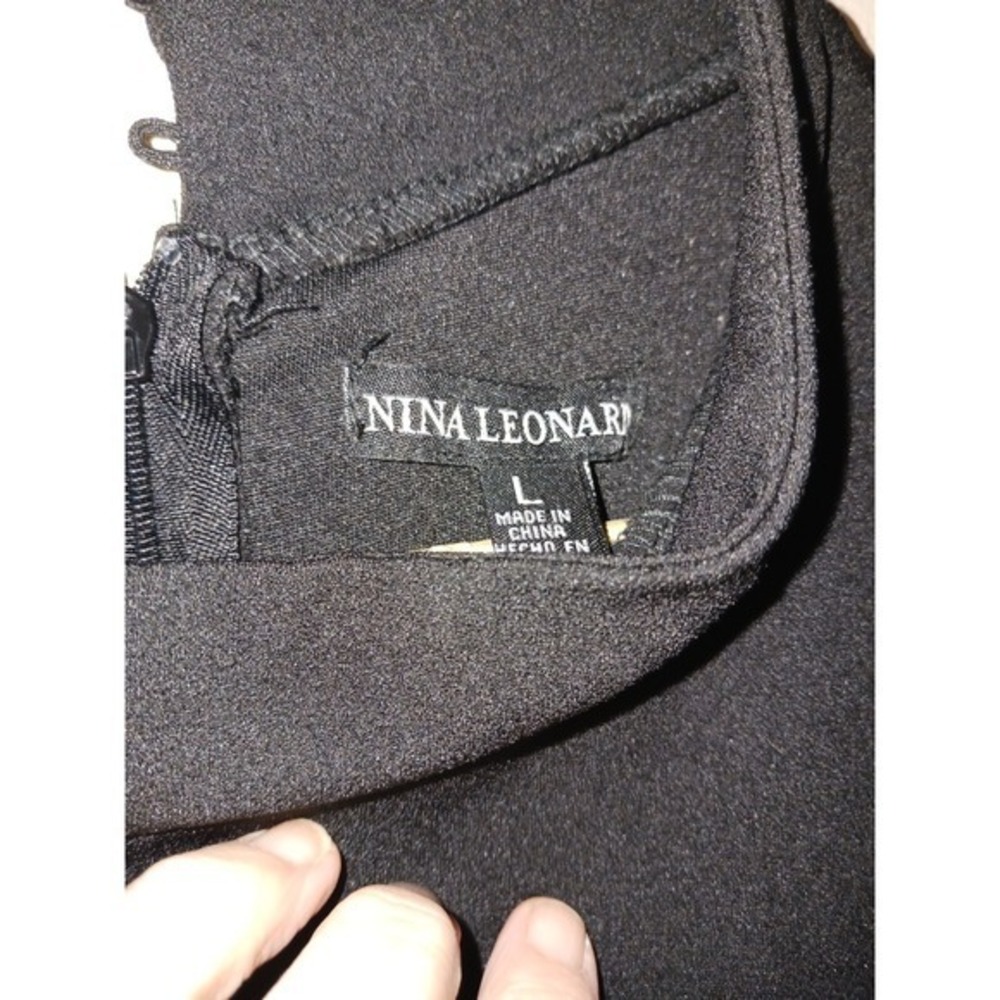 Nina Leonard Black‎ Cottagecore Dress Floral Ruffle Sleeve - Picture 2 of 5